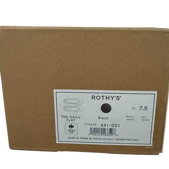 Rothy’s NEW Daily Flat Black Ballet Flats Size 7.5 Comfort Everyday Slip-On - Picture 11 of 13